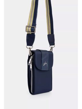 VELEZ, Astra Chiaro Crossbody Phone Bag – Navy Blue | NWT